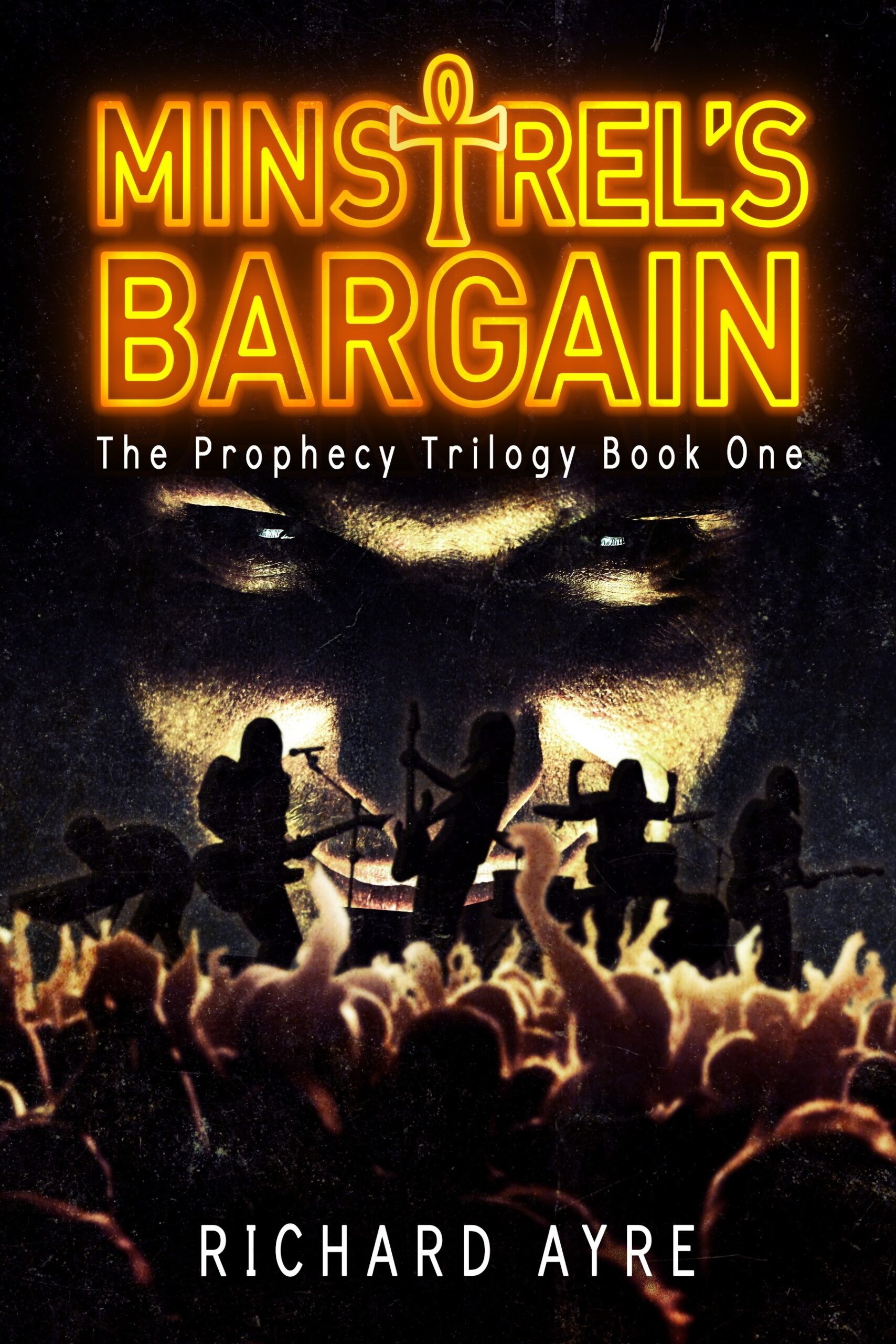 book cover of Minstrel's Bargain by Richard Ayre, book one of the prophecy trilogy