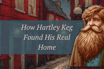 Hartley Keg on a background of a red terrace house street and the words How Hartley Keg found his real home